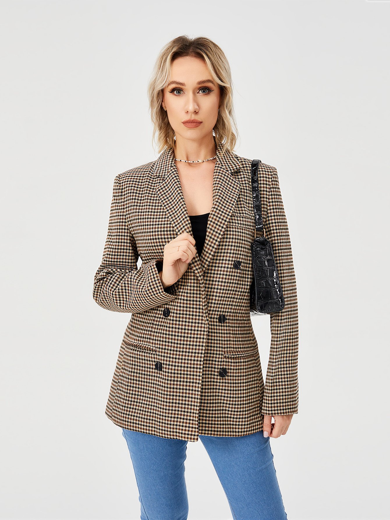 Womens Casual Blazer Jacket Long Sleeve Work 0ffice Blazer Lapel Jacket - Image 5