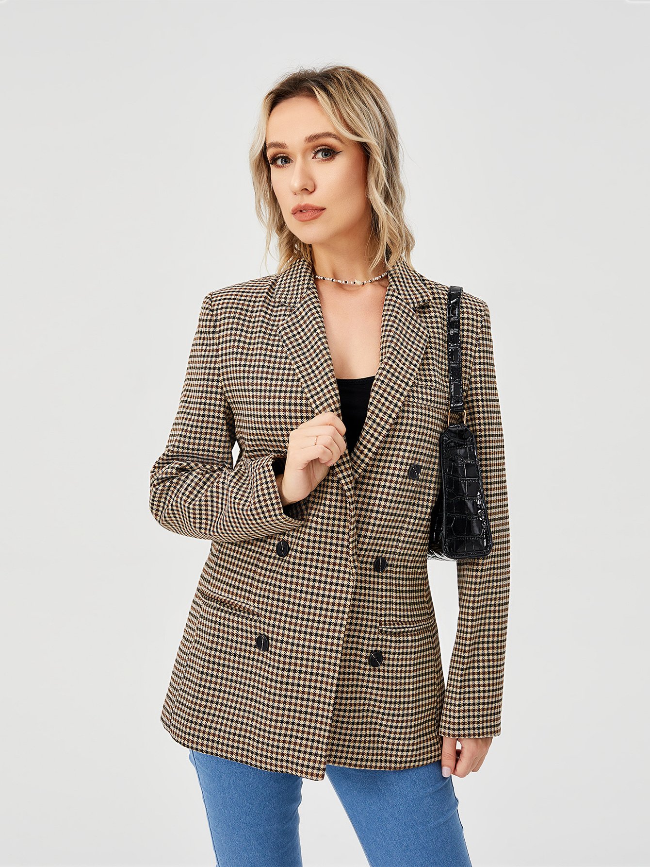 Womens Casual Blazer Jacket Long Sleeve Work 0ffice Blazer Lapel Jacket - Image 4