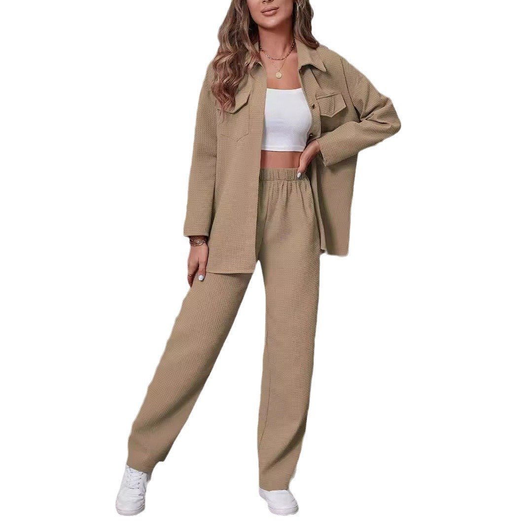 Lapel Cardigan Casual Suit Women - Image 5