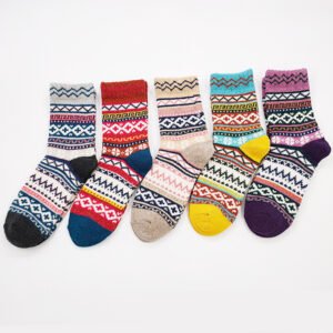 Totem Rabbit Wool Women'S Socks Warm Autumn And Winter Thick Socks