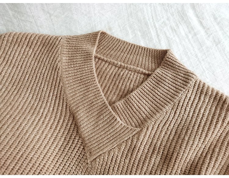 Winter Sweater Women Warm Oversized Pullovers Oversized Sweater Autumn V Neck White Pullover Sweaters And Pullovers For Women Pullover - Image 2