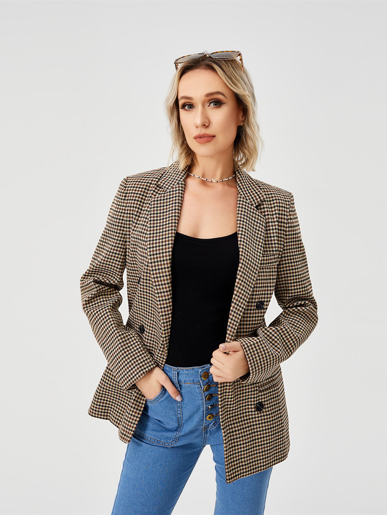 Womens Casual Blazer Jacket Long Sleeve Work 0ffice Blazer Lapel Jacket - Image 6