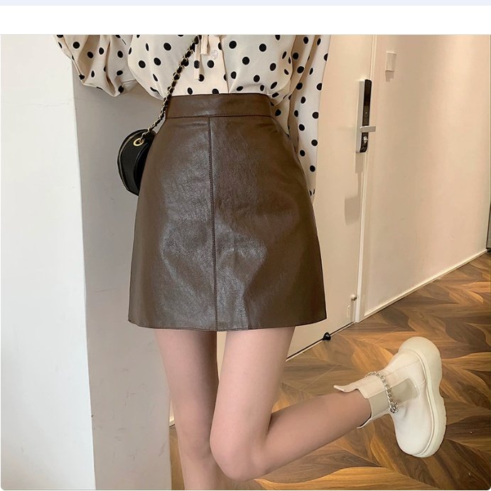 HOT Fashion Women Shiny Leather Skirts Female Solid Bodycon Pencil Short Mini Skirt Woman Zipper High Waist Skirt - Image 5