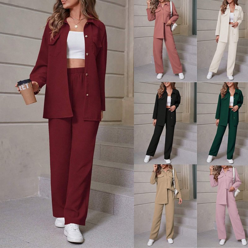 Lapel Cardigan Casual Suit Women - Image 2